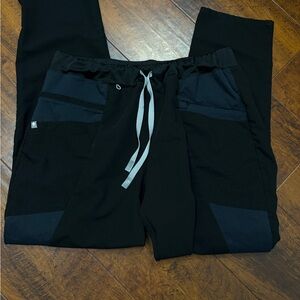 Figs Women's Black Jogger Sweatpants with Contrast Panels